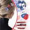 3PCS 4th of July Hair Clips Glitter Sequin Patriotic Hairpins Hair Barrettes Sparkly Red, White and Blue Snap Clips Star Stripe Independence Day Hair Grips for Memorial Themed Party